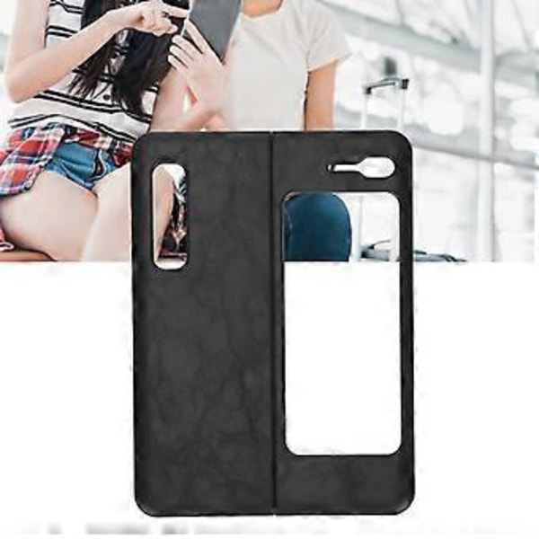 Mobiltelefon Læder Etui All-Inclusive Anti-Fald Beskyttelsescover til Samsung Galaxy Z Fold 1 W20 (Sort)