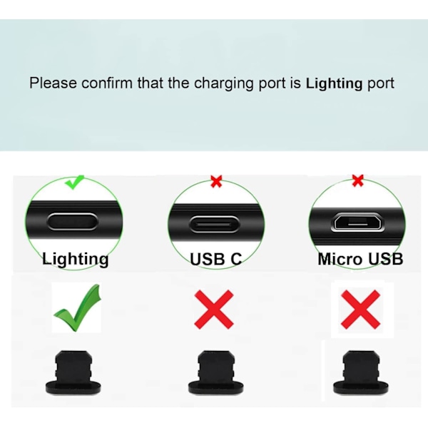 6 dammpluggar för iphone14ProMax(svart)