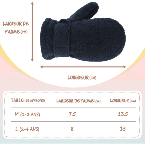 （L）Baby Vinter Votter Fleece Foret Toddler Gutter Varme Myke Hansker