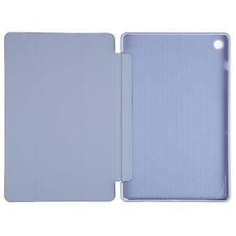 Tri-fold lærtablettveske for Samsung Galaxy Tab A9+ (Lavendelgrå)