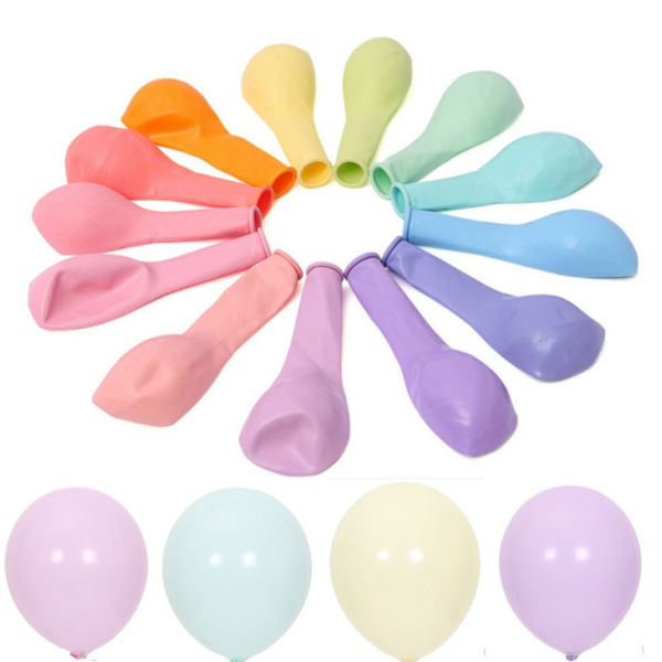 100 stk. blandede farveballoner 10 tommer tykke store flerfarvede