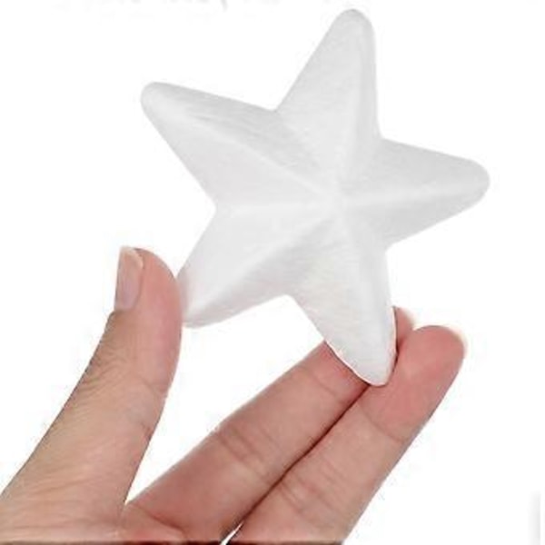 30 stk. 8x8cm Kreative Stjerneformede Pynt DIY Håndværk Julefest Dekoration (Hvid)