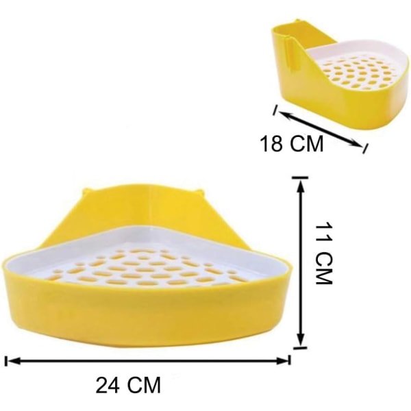 Kæledyrstoilet, hjørnepottetræner kattebakke, til små rotter, hamst