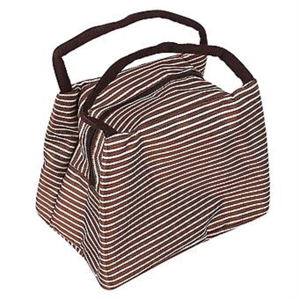 Isolerad Lunchväska Lunch Tote Återanvändbar Lunchhandväska för Arbete Skola (Kaffe)