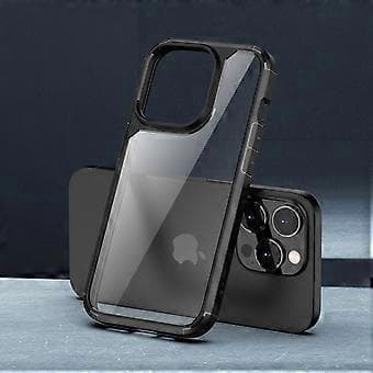 Defense Armor Series til iPhone 15 Pro Klart Bakdeksel TPU+PC Støtsikkert Deksel