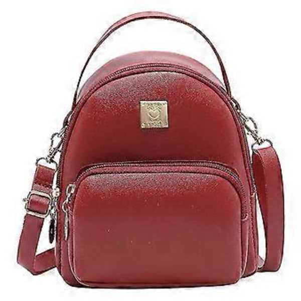 Mini Axelväska Dam Messenger Bag Ryggsäck Mjuk Pu Dragkedjeväska Med Lång Rem (Blå)