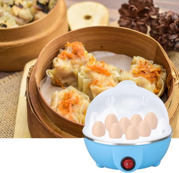 (EU PLUG Blå)Gave Egg Cooker - Elektrisk Egg Boiler - Kylling Egg Cooker Lag Opptil 7 Store Kokte E