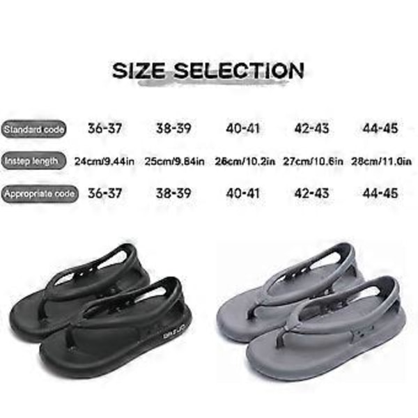 Stort Prisfald Sommer Nye Strand Skridsikre Flip Flops, Flip Flops Sommer EVA udendørs Flip-flops, Komfort Strand Sandaler (Størrelse 42 43 Grå)