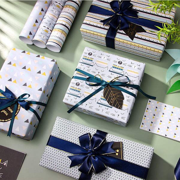 Nytt vitt kraftpapper festival födelsedagspresent inslagning papper diy l