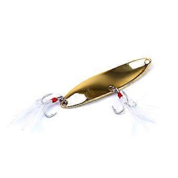 Hyperbolinen Lure Sequin verivelloilla ja höyhenkoukulla 10/15/20/25g Makeanveden syötti (10g Kulta)
