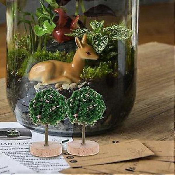 28 st Miniatyrträd Modell Mini Träd Modell Landskapstillbehör Miniatyr Tillbehör för DIY