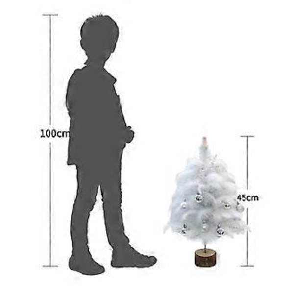 Mini Juletræ Kunstigt Træ Fødselsdagsgave Bordplade til Ferie 45cm (45cm)