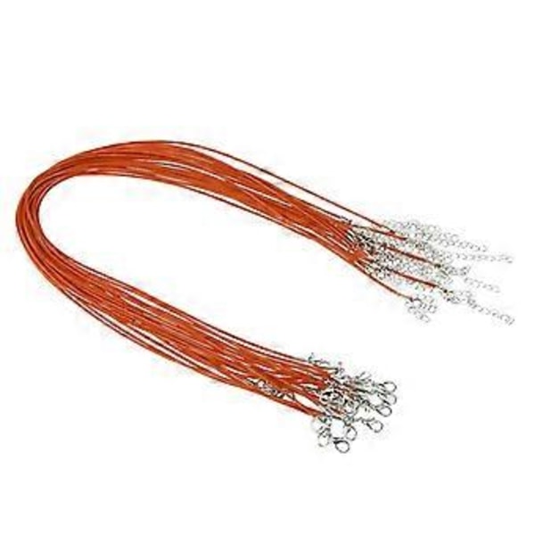 20 Stykker DIY Håndlavet Halskæde Snor Reb Smykkefremstillingsmaterialer (Orange)