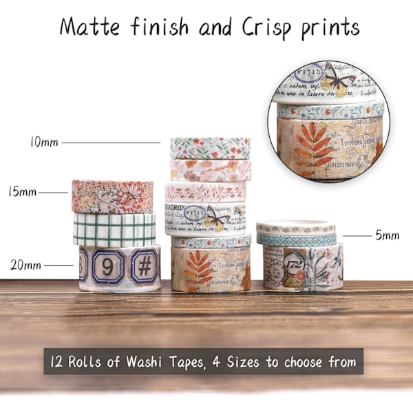 Växt Scrapbooking Kit, Junk Journal Kit med Washi Tape, Stickers, A6 Notebook, Botanisk Bullet Jo