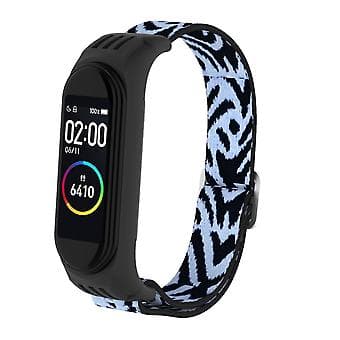 For Xiaomi Mi Band 3 / 4 / 5 Twill 8-formet spenne armbånd (Leopard)