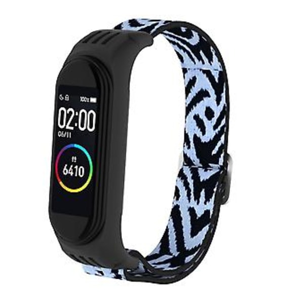 Til Xiaomi Mi Band 3 / 4 / 5 Twill 8-formet Spænde Urrem (Leopard)