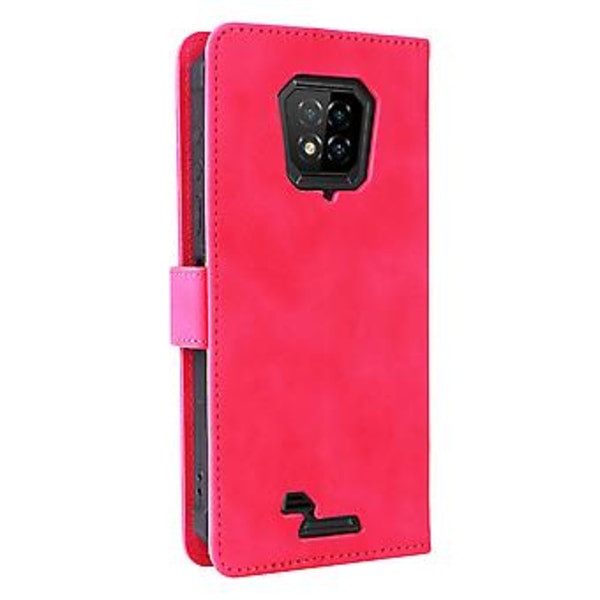 Lærtelefonveske for Ulefone Armor 8 (Rose Red)