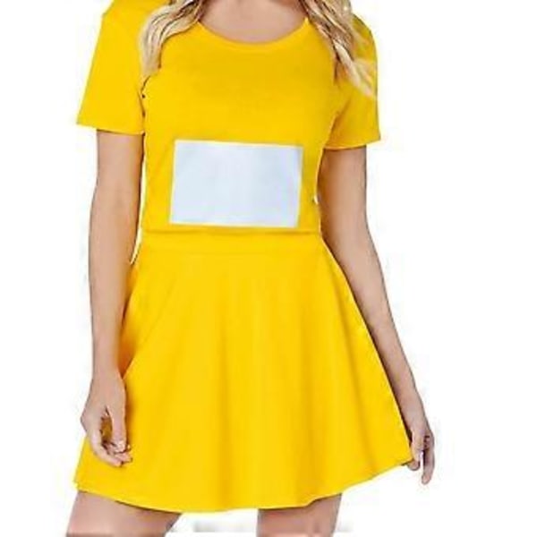 Teletubbies Kostumer til Kvinder Tinky Winky Dipsy Laa-Laa Po Cosplay Fest Kostume Udklædning (Voksen M Gul)