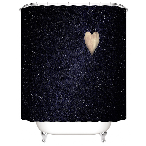 Ystävänpäivän suihkuverho 150*180cm, Love moon -suihkuverho