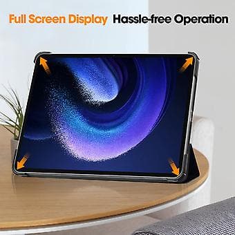 Målat Läder Smart Tabletfodral För Xiaomi Pad 6 / 6 Pro (Big Eye ME)