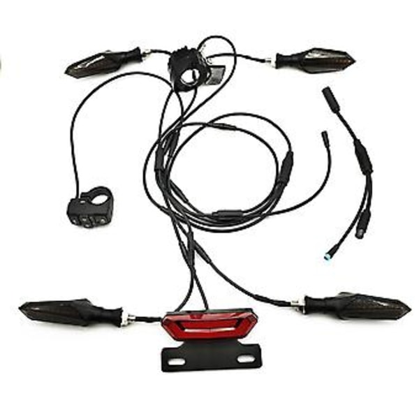 För Bbs01 Bbs02 Elcykel 24v/36v/48v Strålkastare Fram Bak Blinkers Bromsljus Ebike