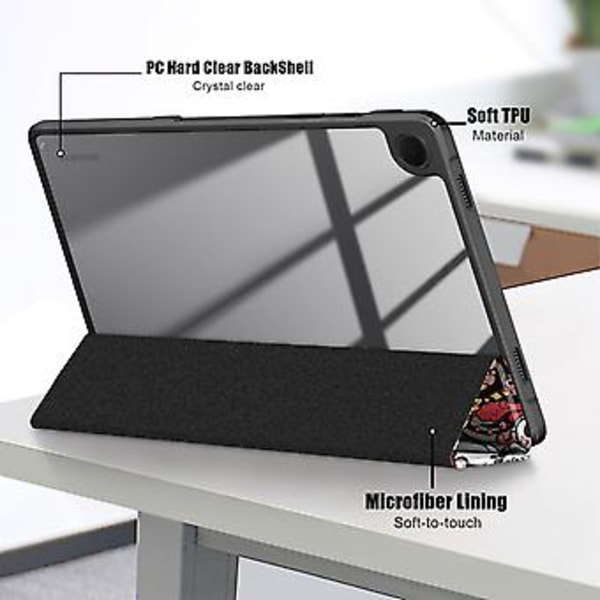 3-taittuva PC-tabletin suojakotelo Samsung Galaxy Tab A9+:lle (Graffiti)
