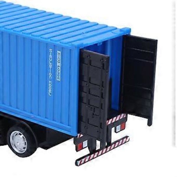1:48 Legeret Container Lastbil Model Legetøj Høj Simulation Børn Billegetøj Køretøj Blå Container Lastbil Model