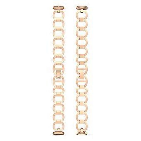 Urheilurannekkeet Fitbit-Luxe älykellolle - Metalliset rannekkeet, korvaavat rannekkeet (Rose Gold)