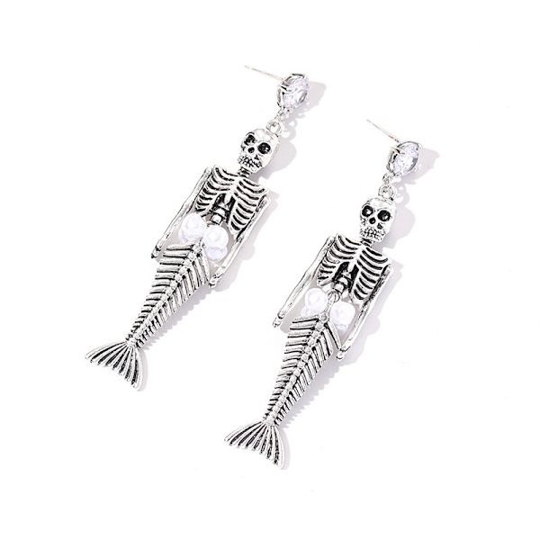 Dangle-øreringe med leddskjelett for kvinner - Halloween-kostyme