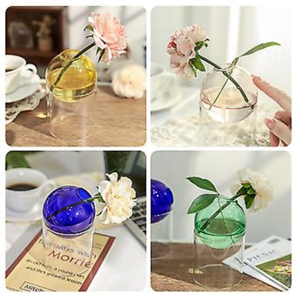 Hydroponisk Blomvas 91 cm Transparent Växt Glas Krukor Kreativa Former Ornament Lämplig för Bröllopsfest Hem Kontorsinredning (Blå)