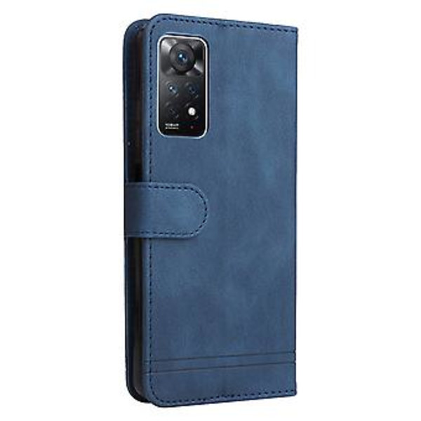 Læderetui til Xiaomi Redmi Note 11 Pro 4G (Blå)