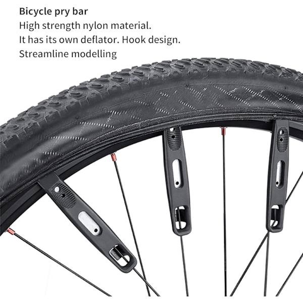 Stålkärna cykel däck spak set, cykel däck spak kit däck spakar cykel däck verktyg stål kärna cykel däck