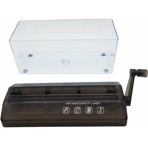 A4-papirshredder - Bærbar manuell dokumentshredder for kontor,