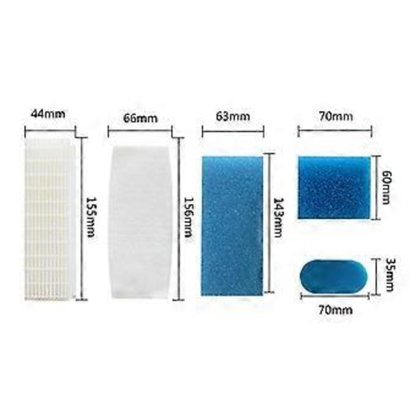 5 stk./1 sæt støv HEPA filter kit til Thomas Twin til Genius 787203 støvsuger Sky Blue