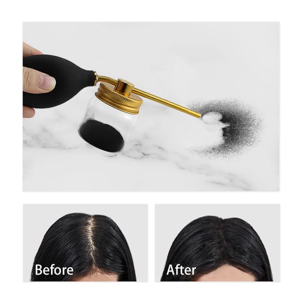 Or, beholder for hårfiber spray, flaske