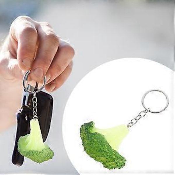 Yndig Broccoli Model Nøglering Taske Hængende Dekorativ Kreativ Nøglevedhæng