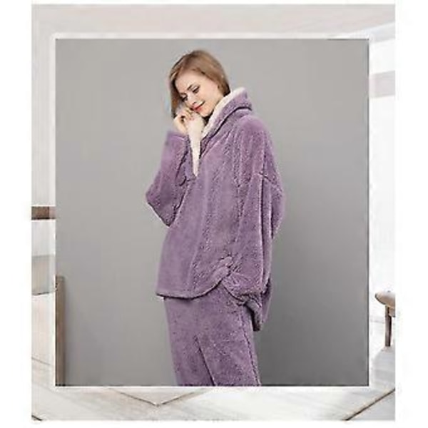 Dam Fluffig Pyjamas Set Nattlinne/YY(S Lila)