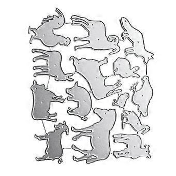 Dyr Metal Skæreforme Stencil DIY Scrapbooking Album Papir Kort Skabelon Form Prægning Håndværk Dekoration