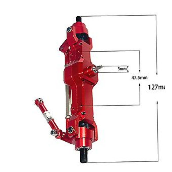 Metallisk Oppgradering Forakselmontering for 1/16 C14 C24 RC Bildeler Fjernstyrt Bildeler Sølv