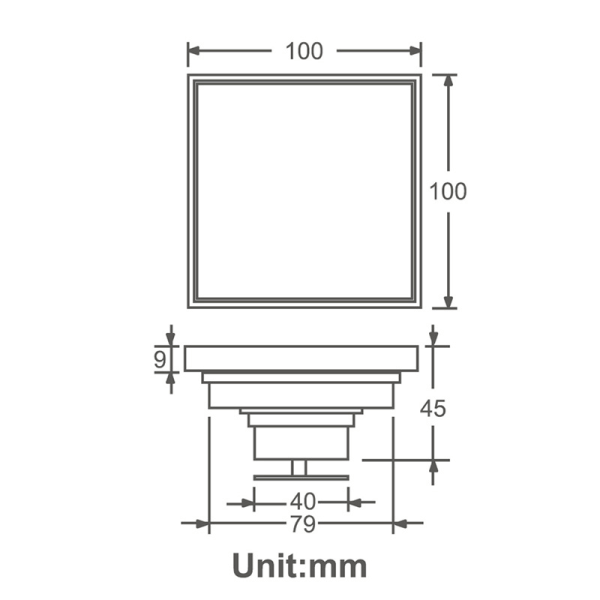 (B)Square Duschbrunn, Mässing Duschdränering 10x10 Duschbrunn Badrum Anti-Luktande Antik Dusch D