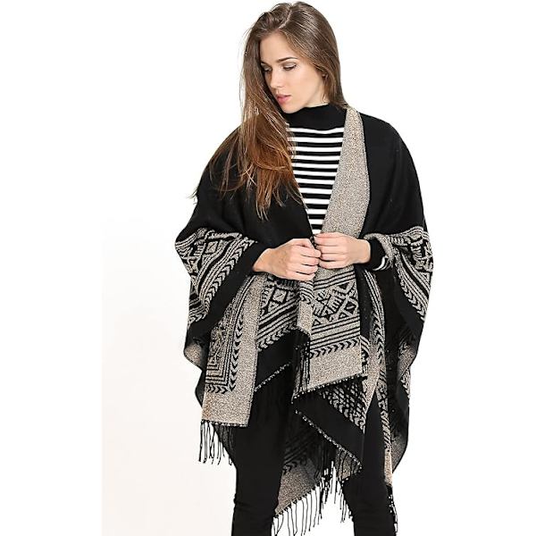 1 st elegant varm fyrkantig höst- och vinterkappa sjal khaki