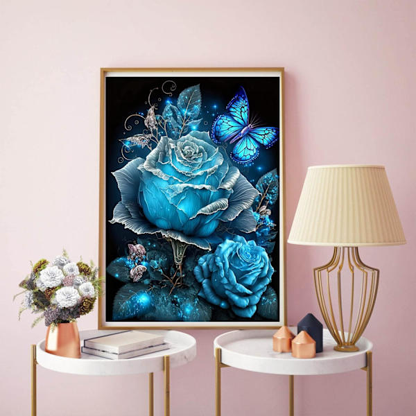Diamantmaleri kunst kit, træmaleri billede 30 x 40 cm（B)