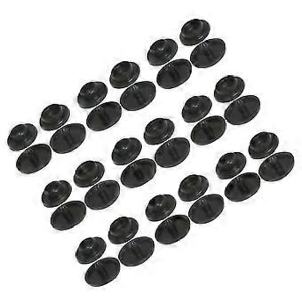 100 Sett T5 Plastknapper Trykknapper Syfeste Klesutstyr Knappesett (Svart)
