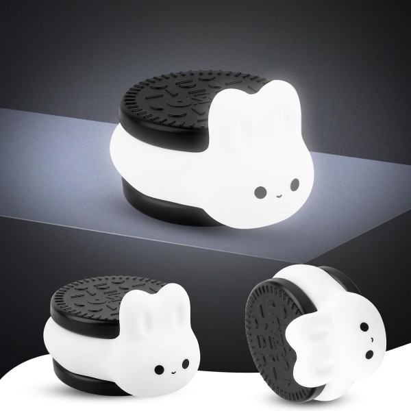 LED-yövalo lapsille, Oreo-keksibunny-yövalo lapsille, silikoninen yövalo lapsille, LED Ba