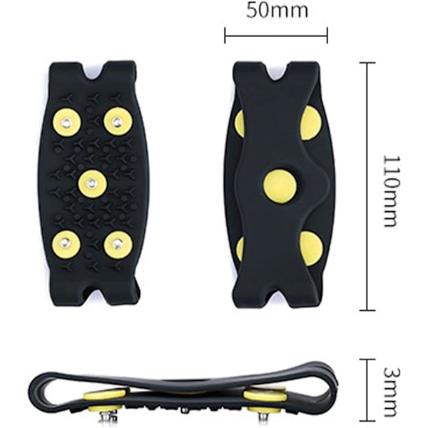 Traction Walking - Skridsikre Crampons Sko Dækker - Mænd Kvinder Is Kløer til Udendørs Vandring Fiskeri Wa