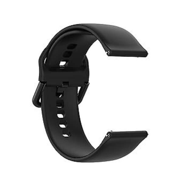 23mm Farvet Spænde Silikon Armbåndsurrem til Fitbit Versa 2 / Versa / Versa Lite / Blaze, Størrelse: S (Sort)