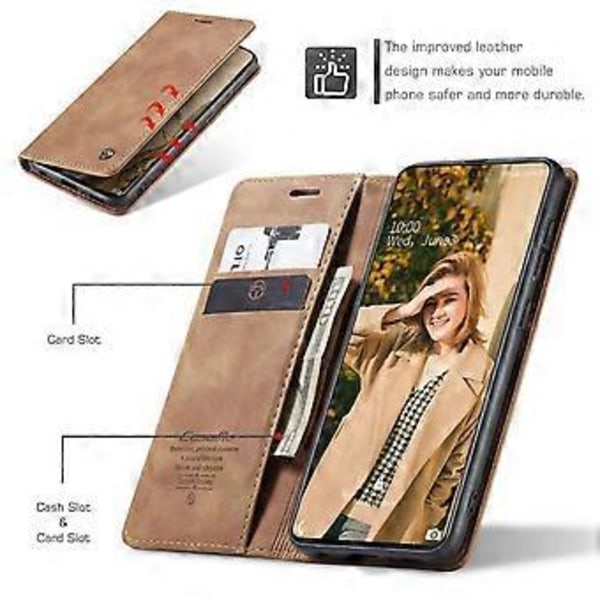 CASEME 013 Series Flip Wallet Läder Telefonfodral för Samsung Galaxy A71 (Stil D)