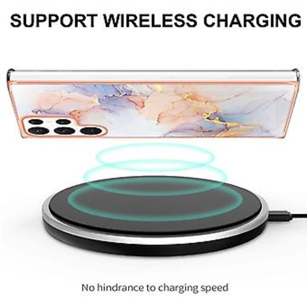 Elektropläterad TPU-fodral för Samsung Galaxy S22 Ultra 5G (Vit)