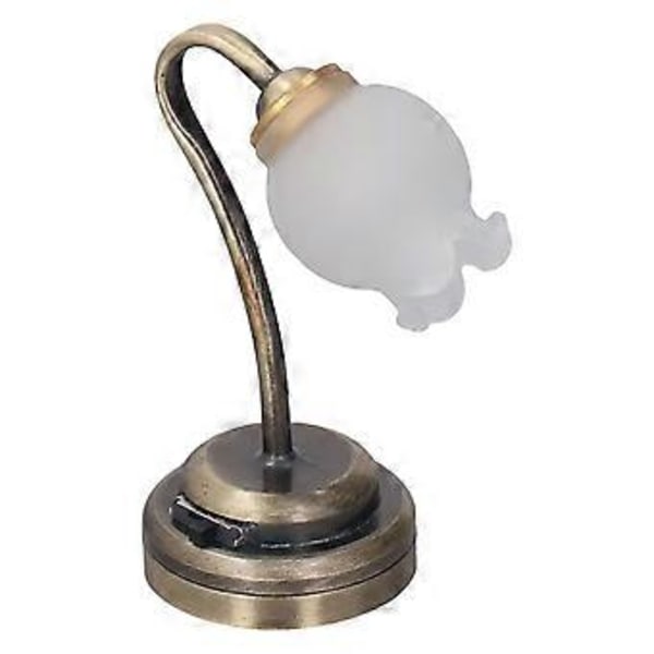 1:12 Nukkekodin miniatyyri tulppaani pöytävalaisin LED-valo, todenmukainen eurooppalaistyylinen miniatyyri pöytälamppu valokuvausrekvisiittaa varten