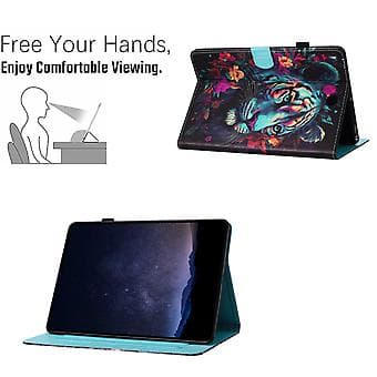 Målat Läderfodral för Samsung Galaxy Tab A 8.0 T350 (Tiger)